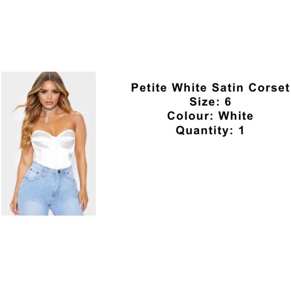 White Satin Corset